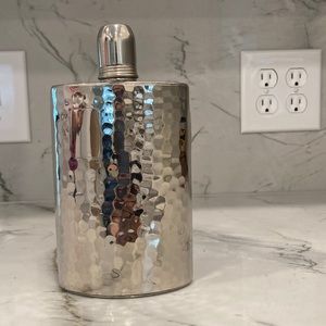 Vintage Tin lined hammered flask